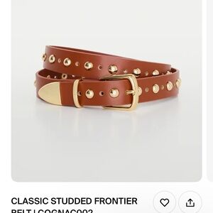 Good American Brown Belt with Gold Buckle